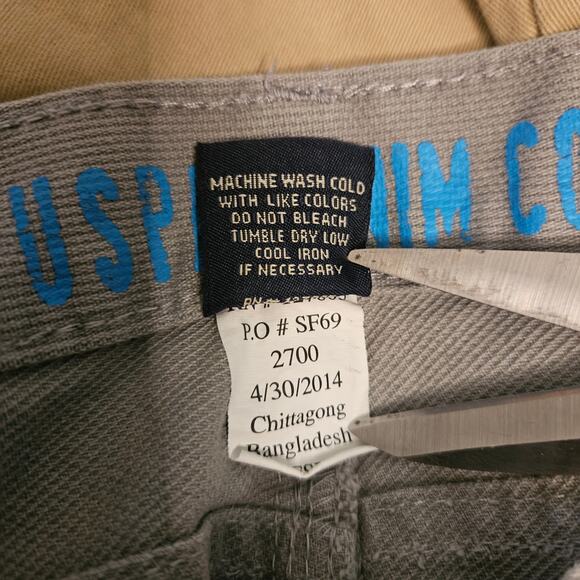 U.S. Polo Assn. Gray Slim‎ Straight Leg Corduroy Pants Boy's Size 8 - Picture 4 of 5